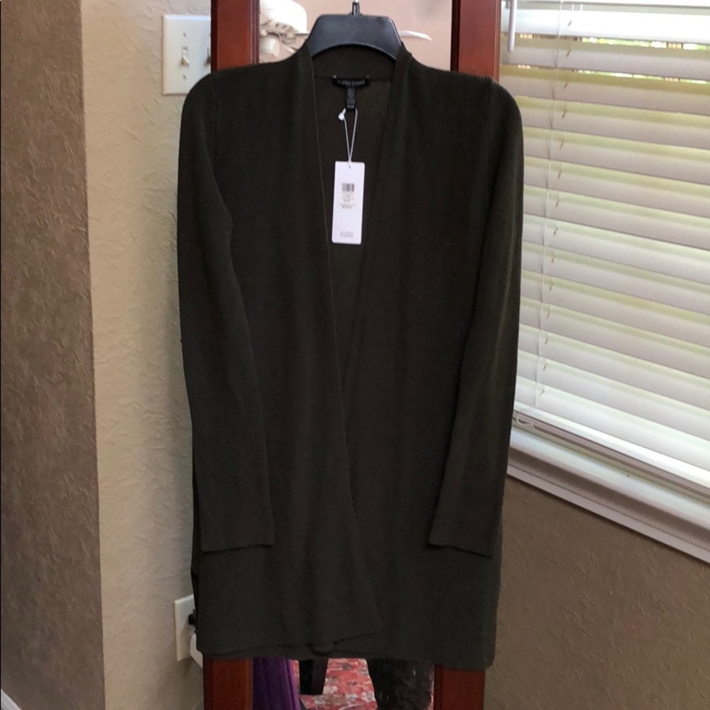 NWT $278 EILEEN FISHER SIMPLE CARDIGAN PS/PP GREEN